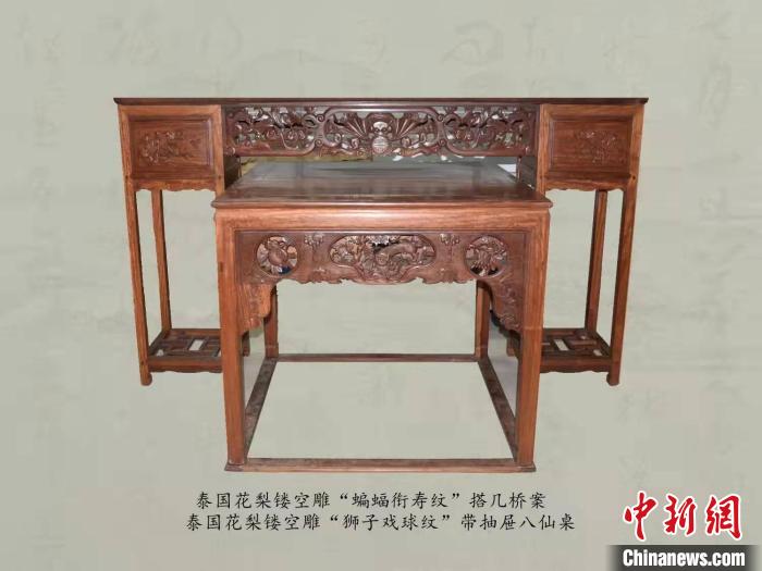 李氏家族捐赠的特色琼式家具。海南省博物馆供图