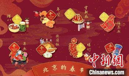 图为北京的春节系列徽章。　北京冬奥组委供图