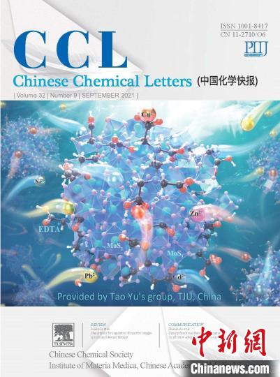 入选的《中国化学快报》封面。　中国科协 供图