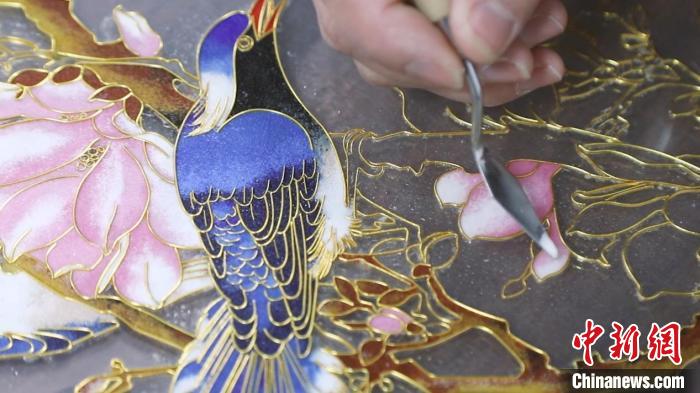 掐丝珐琅画。朱海升供图
