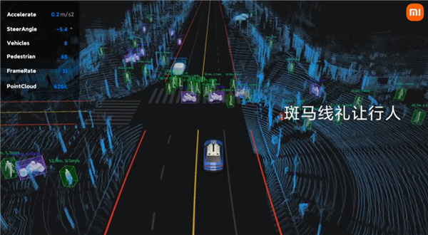 雷军晒小米汽车自动驾驶展示视频:500天全力研发 覆盖全场景