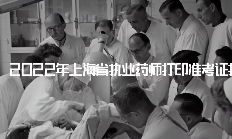 2022年上海省执业药师打印准考证打印入口：中国人事考试网