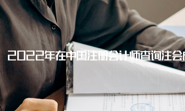 2022年在中国注册会计师查询注会成绩
