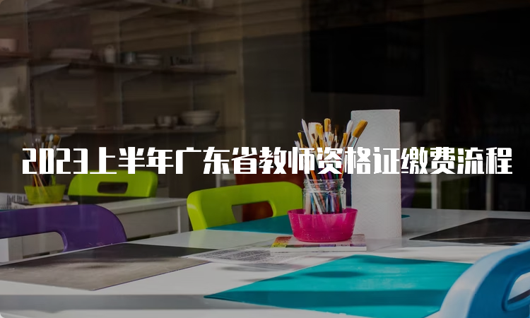 2023上半年广东省教师资格证缴费流程