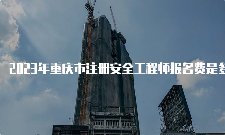 2023年重庆市注册安全工程师报名费是多少