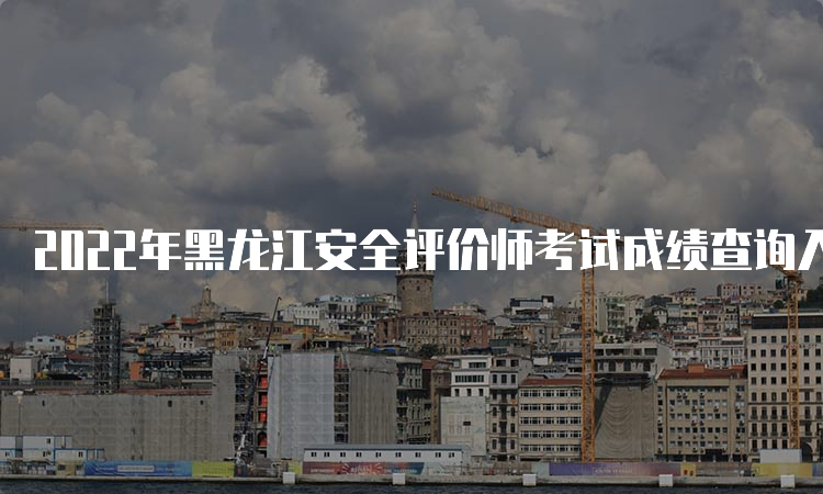 2022年黑龙江安全评价师考试成绩查询入口