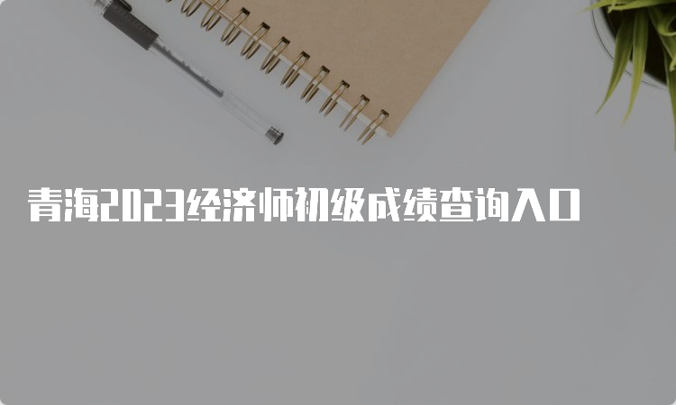 青海2023经济师初级成绩查询入口