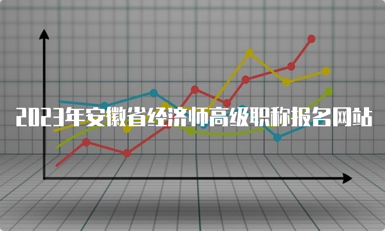 2023年安徽省经济师高级职称报名网站