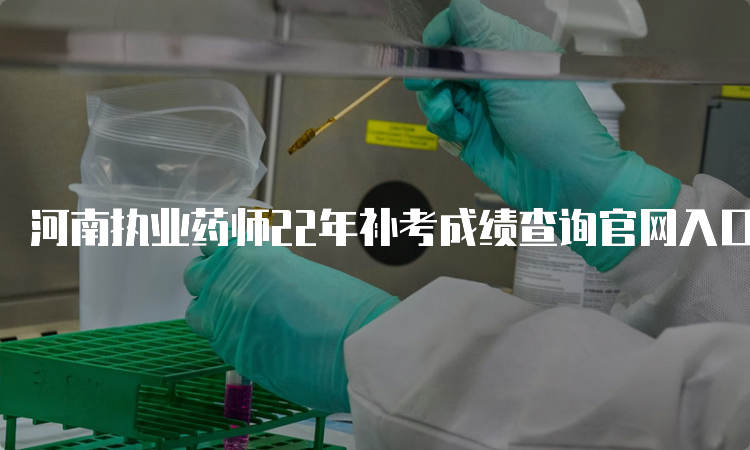 河南执业药师22年补考成绩查询官网入口