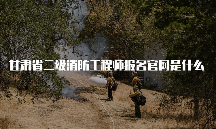 甘肃省二级消防工程师报名官网是什么