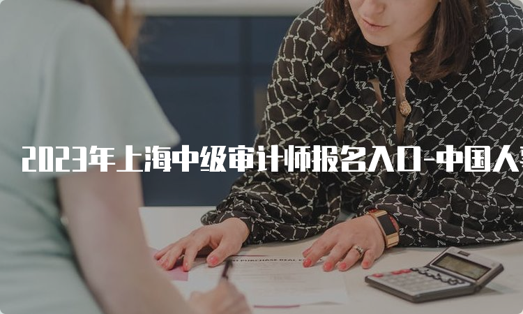 2023年上海中级审计师报名入口-中国人事考试网