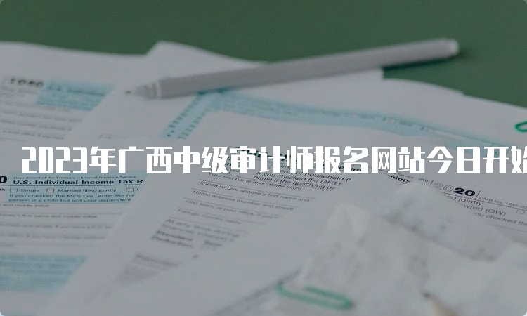 2023年广西中级审计师报名网站今日开始报名