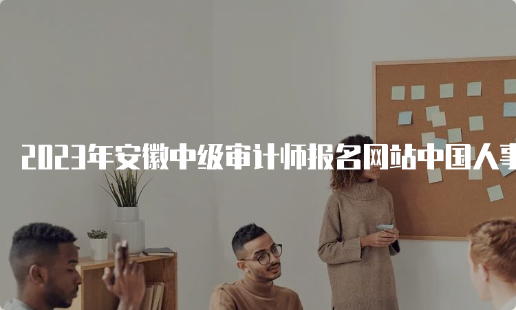 2023年安徽中级审计师报名网站中国人事考试网