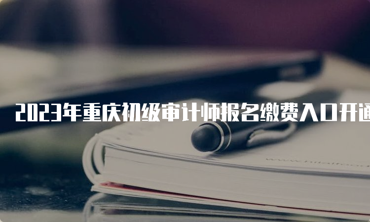 2023年重庆初级审计师报名缴费入口开通中
