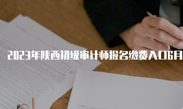 2023年陕西初级审计师报名缴费入口6月16日关闭