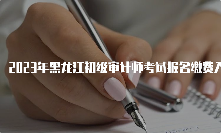 2023年黑龙江初级审计师考试报名缴费入口