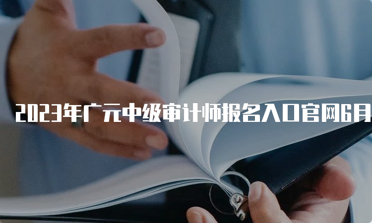 2023年广元中级审计师报名入口官网6月14日停止报名