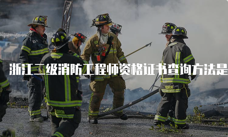浙江二级消防工程师资格证书查询方法是什么