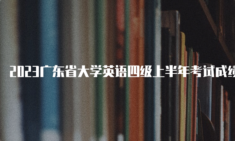 2023广东省大学英语四级上半年考试成绩查询网址