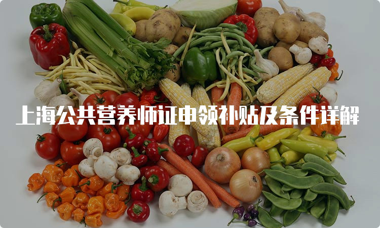 上海公共营养师证申领补贴及条件详解