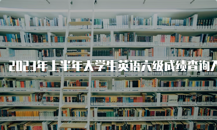 2023年上半年大学生英语六级成绩查询入口：中国教育考试网