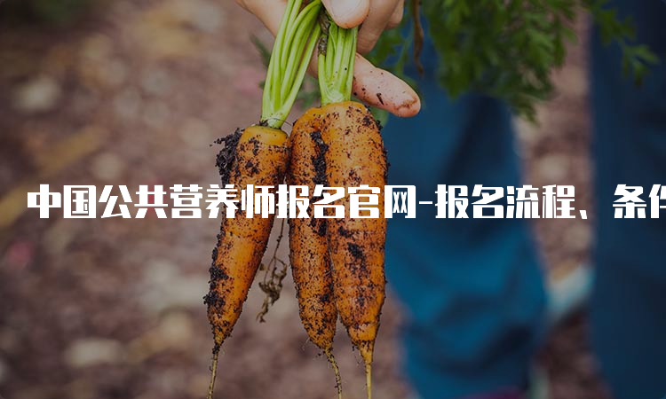 中国公共营养师报名官网-报名流程、条件及报考对象