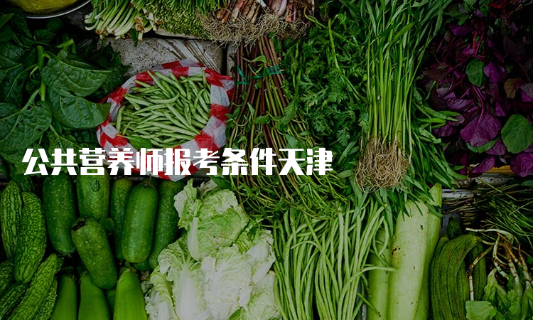 公共营养师报考条件天津
