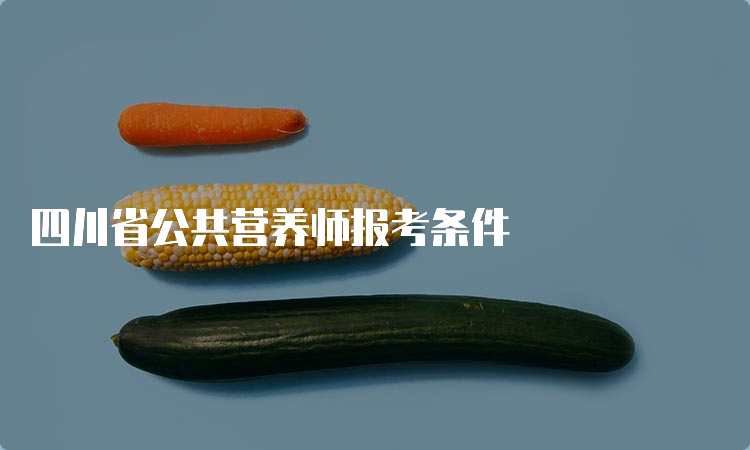 四川省公共营养师报考条件
