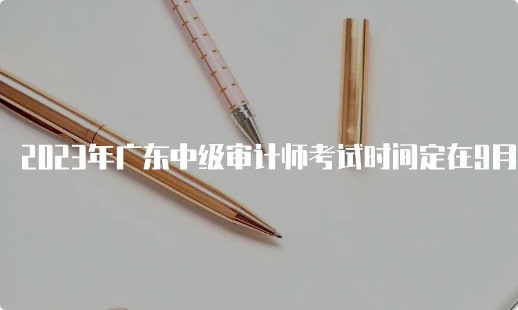 2023年广东中级审计师考试时间定在9月24日