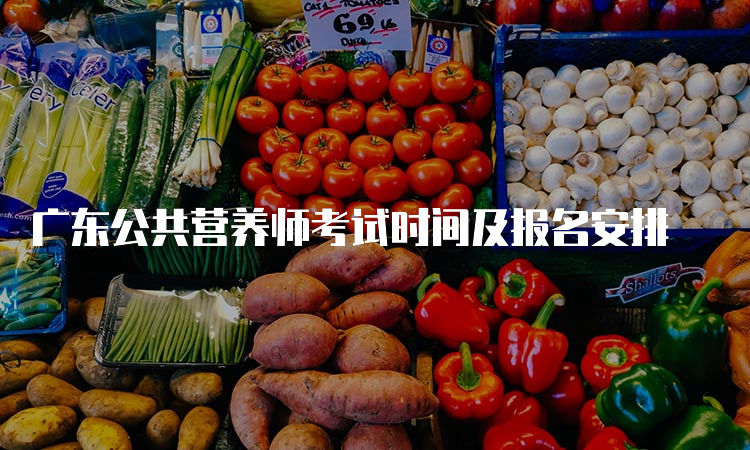 广东公共营养师考试时间及报名安排