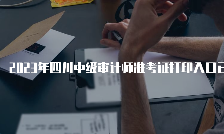 2023年四川中级审计师准考证打印入口已开通