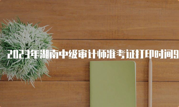2023年湖南中级审计师准考证打印时间9月22日17:00截止