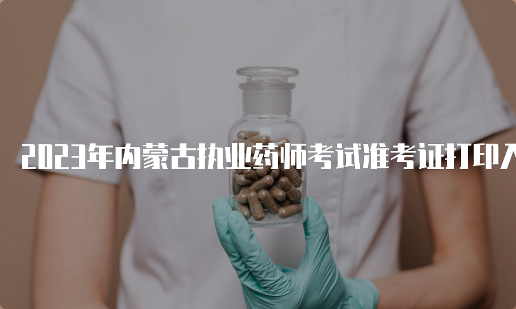 2023年内蒙古执业药师考试准考证打印入口