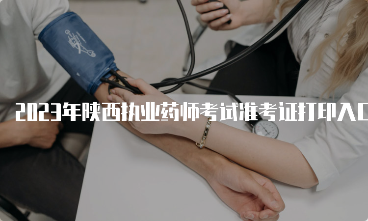 2023年陕西执业药师考试准考证打印入口