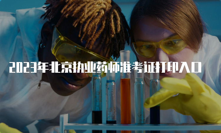 2023年北京执业药师准考证打印入口