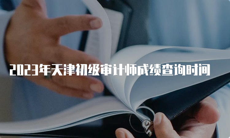2023年天津初级审计师成绩查询时间
