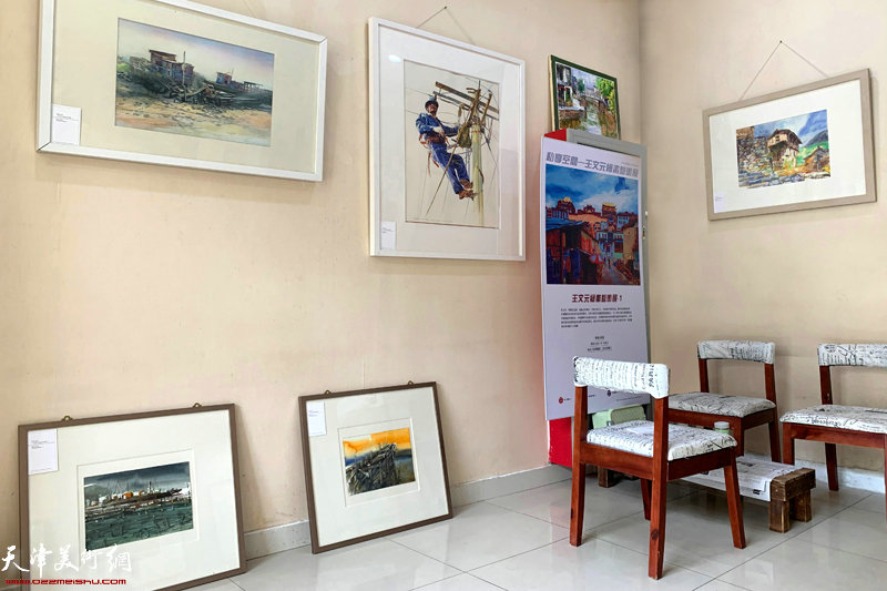 王文元绘画艺术展（第一期）在棕榈苑画廊展出现场。
