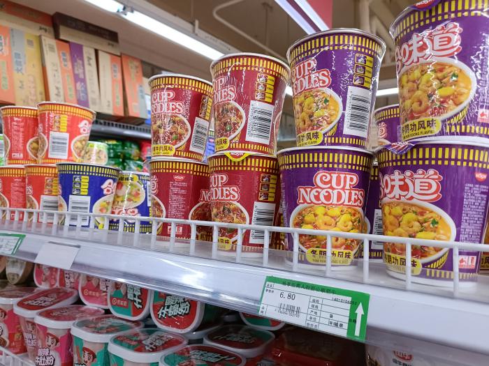 日清食品旗下方便面：合味道。 左雨晴 摄