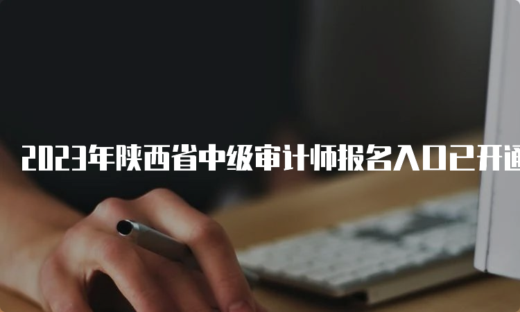 2023年陕西省中级审计师报名入口已开通