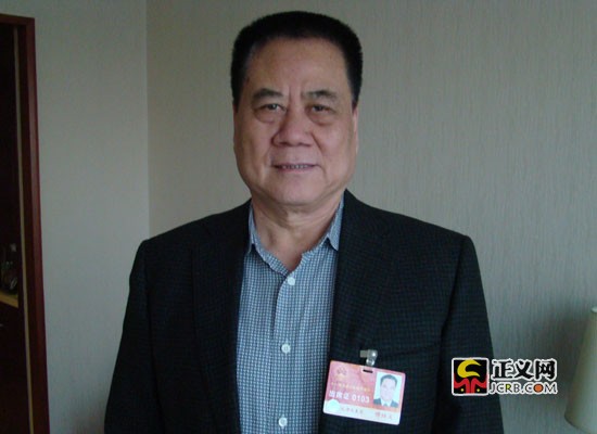 全国人大代表,天津市北辰区天穆村党总支书记穆祥友接受本网记者采访.