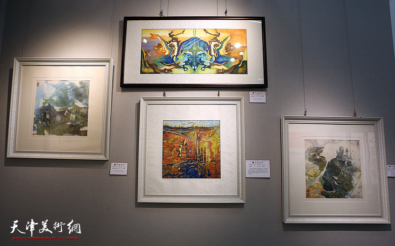 初心百年尚德创新朴墨心画艺术展在天津大学黾园美术馆开幕